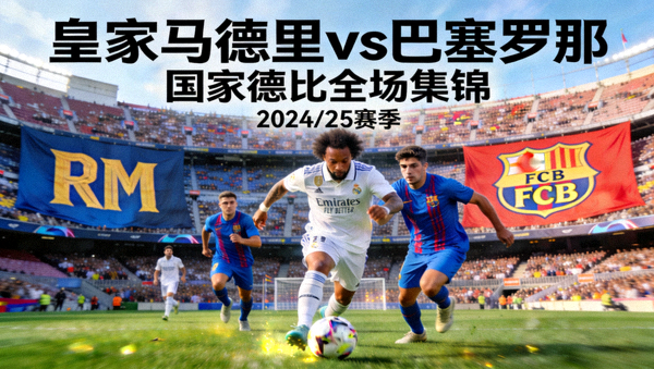 皇家马德里对阵巴塞罗那西班牙国家德比全场集锦视频封面图